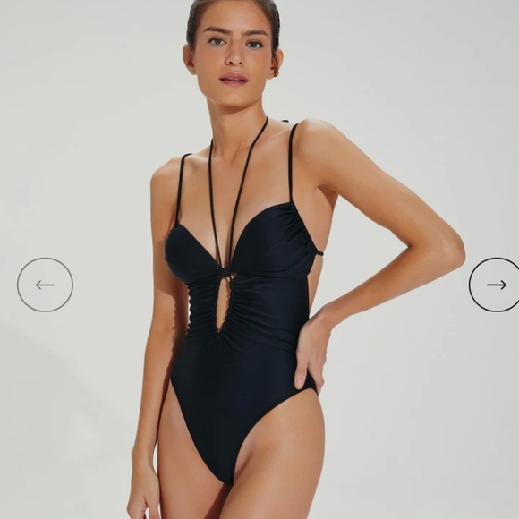 Vix Paula Hermanny Womens Black Mag One Piece Bathing Suit Size Small NWT - Picture 5 of 14